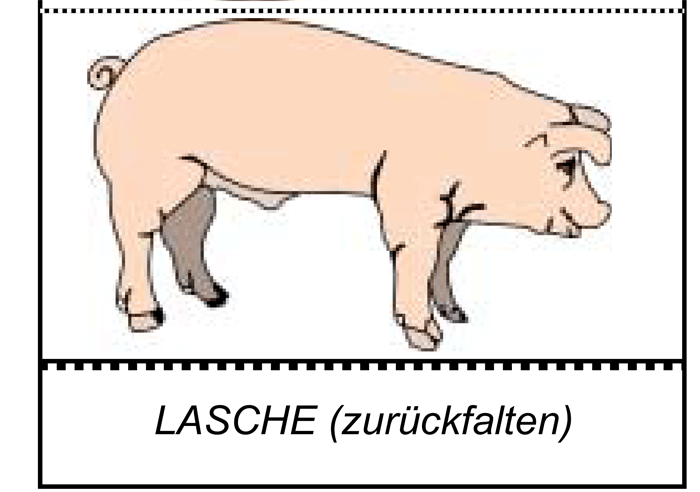 Bastelbogen Sau + Ferkel