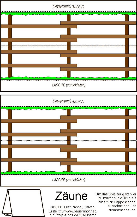Bastelbogen Zäune